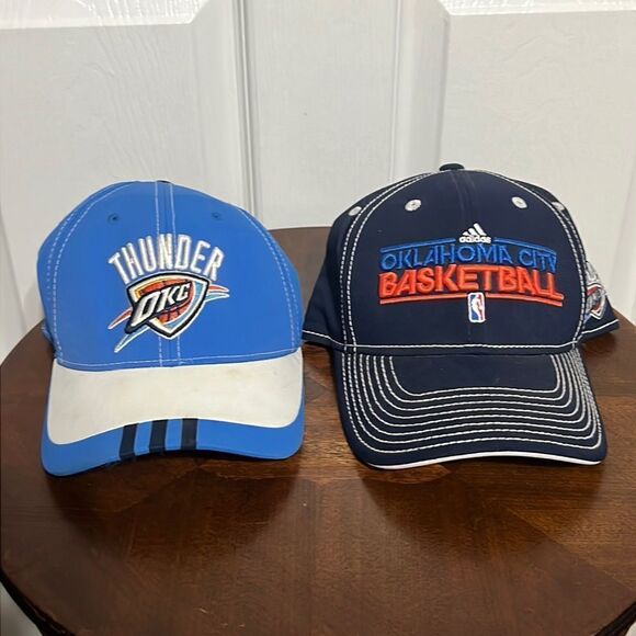 🔥🏀 OKC THUNDER NBA Flex Fitted Hats - Adidas - S/M (6 7/8” - 7 1/4”) - GUC - Picture 1 of 15